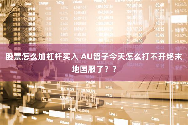 股票怎么加杠杆买入 AU留子今天怎么打不开终末地国服了？？